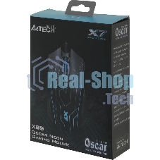 Мышь проводная A4Tech X89 Maze черный, 2400 dpi, USB, кнопки - 8