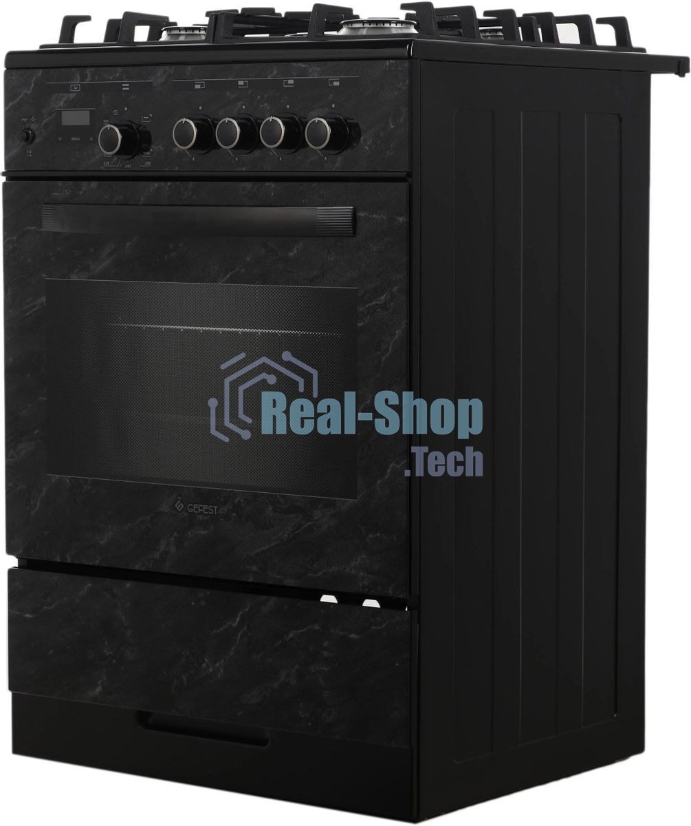 Плита газовая Gefest ПГ 6500-03 0053 черный, конфорок 4 шт, духовка 52 л, 60 см x 85 см x 60 см