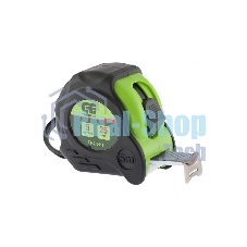 Рулетка Сибртех Графит, обрезиненный корпус, амортизатор, 5 м х 25 мм