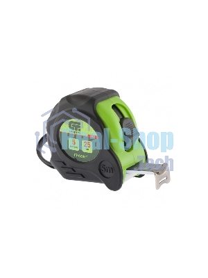 Рулетка Сибртех Графит, обрезиненный корпус, амортизатор, 5 м х 25 мм