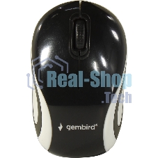 Мышь беспроводная Gembird MUSW-610 черный, 1200 dpi, радиоканал, USB, кнопки - 3