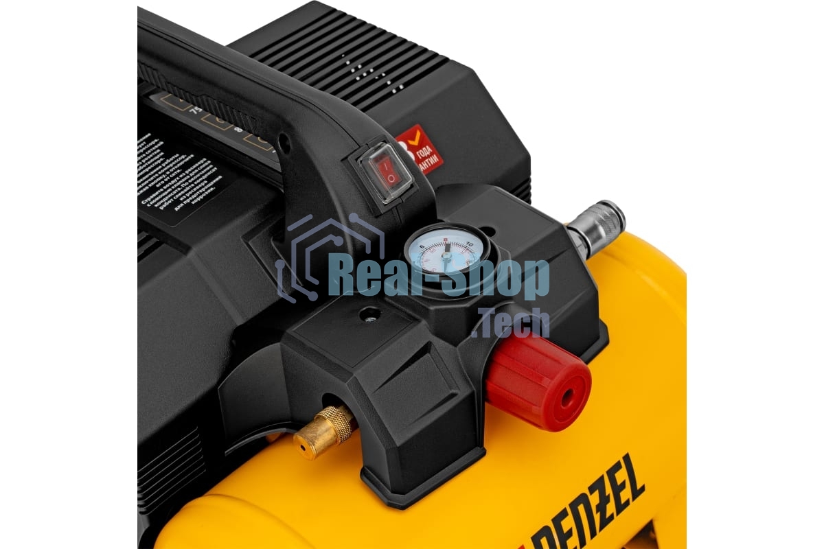 Компрессор Denzel DLS750/6 безмасляный малошумный 750 Вт, 140 л/мин,ресивер 6 л