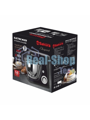 Миксер планетарный Sakura SA-6332BK ELEGANT, черный