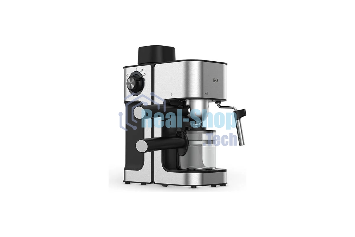 Кофеварка рожковая BQ CM4000 cтальной-черный, исп. кофе - молотый, 0.24 л, 800 Вт, 4 бар