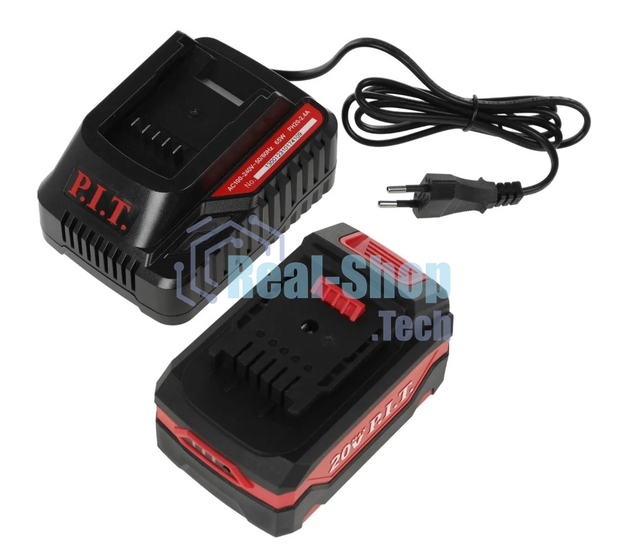 Дрель-шуруповерт аккумуляторная P.I.T. PSB20H-13D/3, Аккумуляторная, 20В, Ударная, Кейс