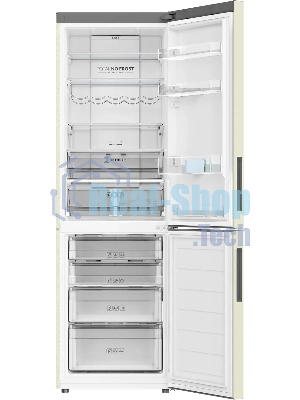 Холодильник Haier C2F636CCRGU1 бежевый, двухкамерный, 256/108л, морозилка снизу, No Frost