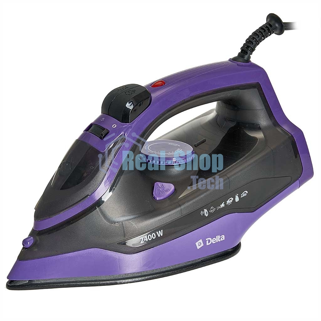 Утюг Delta DL-353 черный с фиолетовым