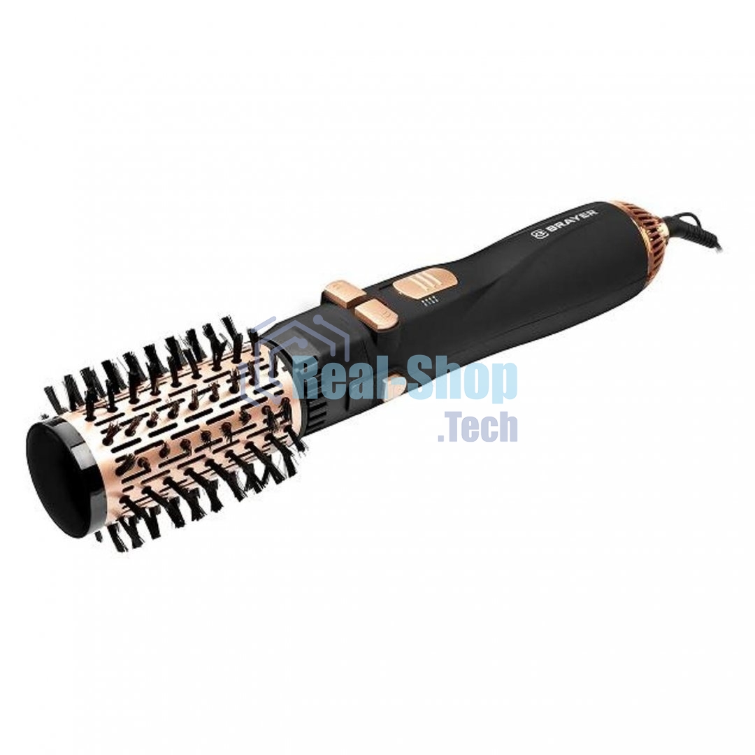 Фен-щётка BRAYER BR3132 черный/золотистый, 1200 Вт, 25/38 мм