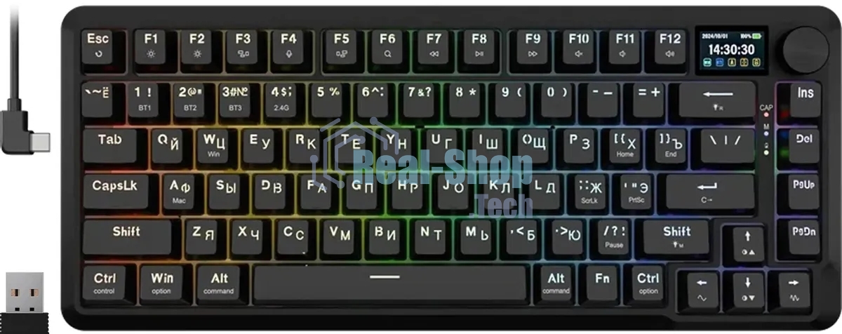 Клавиатура беспроводная Defender Redragon Flekact Pro black (USB/BT, 81 клавиша)