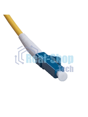 Патч-корд оптический Cabeus Tight Buffer, Simplex LC/LC, OS2 9/125, LSZH, 25м, Ø 2мм, синий хвостовик, жёлтый