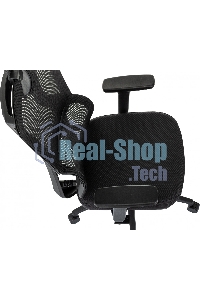 Кресло руководителя Бюрократ MC-711N-H черный, сетка/ткань, с подголов. крестов. пластик