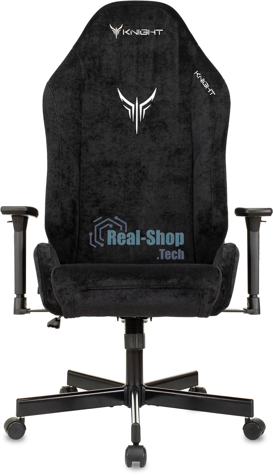 Кресло игровое Бюрократ Knight N1 Fabric черный Light-20, с подголов. крестовина металл