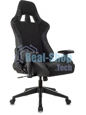 Кресло Бюрократ VIKING 4 AERO BLACK EDITION черный, экокожа, 120 кг, механизм качания