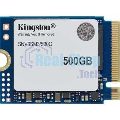 Накопитель SSD Kingston NV3, 500Gb, M.2(22x30мм), NVMe, PCIe 4.0 x4, 3D TLC, R/W 5000/3000Mb/s, TbW 160, DWPD 0.2 (60 мес)