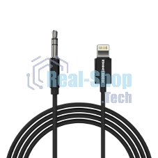 Кабель аудио MORE CHOICE (4610196409837) UK28i AUX 3.5мм Lightning 8-pin 1м, черный