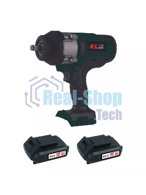 Профессиональный бесщеточный гайковерт аккумуляторный KLPRO KLSS18BHX-20 (18В, Li-ion-2шт, 2.0А·ч, 800Нм, 2 скорости, подсветка,З/У,в кейсе)