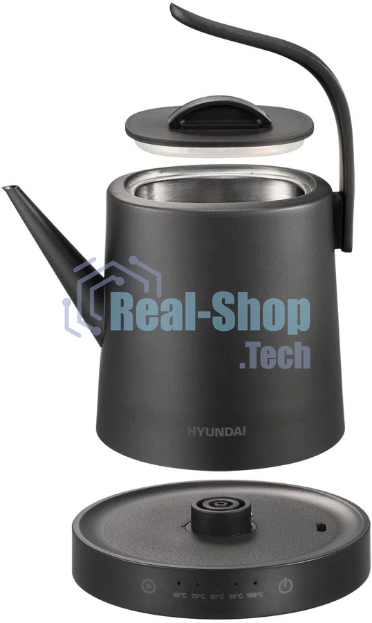 Чайник электрический Hyundai HYK-S5503 1 л, 1200 Вт, титан/титановый корпус: металл
