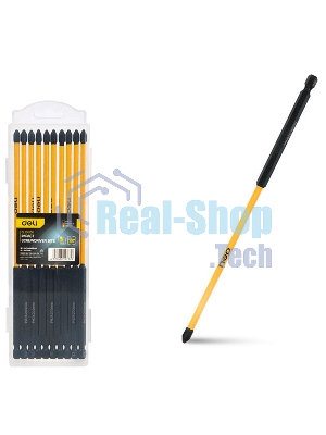 Набор торсионных бит для ударных шуруповертов 10шт Deli DL251200 PH2x200мм, сталь S2, пласт.кейс