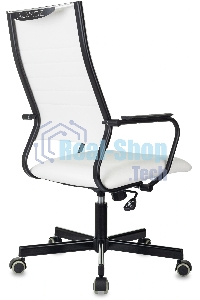 Кресло руководителя Бюрократ CH BALANCE белый экокожа крестов. металл черный