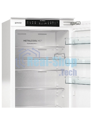 Встраиваемый холодильник Gorenje NRKI519E82WF, 193 см, электронное управление, цифровой дисплей, Wi-Fi, NoFrost Dual, Multiflow 360, контейнер CrispZone с контролем влажности, функция ConvertActive, AdaptTech, MultiAdjust, жесткое крепление, инверторный компрессор, уровень шума 35 дБ