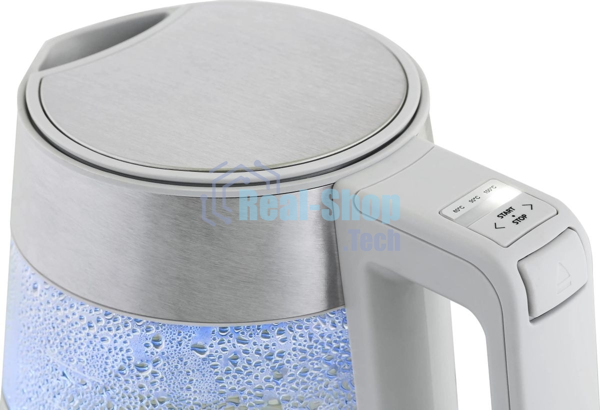 Чайник электрический Haier HK-501 1.7л. 2400Вт серый корпус: стекло/пластик (TD0036930RU)