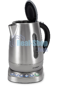 Чайник электрический Hyundai HYK-S7770 1.7л. 2200Вт серебристый/черный корпус: металл