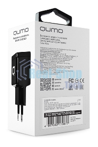 Сетевое зарядное устройство Qumo Energy (Charger 0061), 2 USB, 3.1A, черный