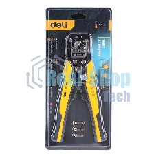 Инструмент многофункциональный для зачистки проводов (стриппер) 3-в-1 Deli DL2018 175мм, диапазон зачистки 0,6-2,6 мм, пружина с автоматическим возвратом