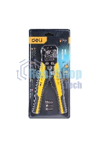 Инструмент многофункциональный для зачистки проводов (стриппер) 3-в-1 Deli DL2018 175мм, диапазон зачистки 0,6-2,6 мм, пружина с автоматическим возвратом