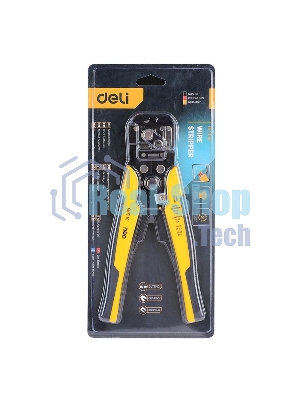 Инструмент многофункциональный для зачистки проводов (стриппер) 3-в-1 Deli DL2018 175мм, диапазон зачистки 0,6-2,6 мм, пружина с автоматическим возвратом