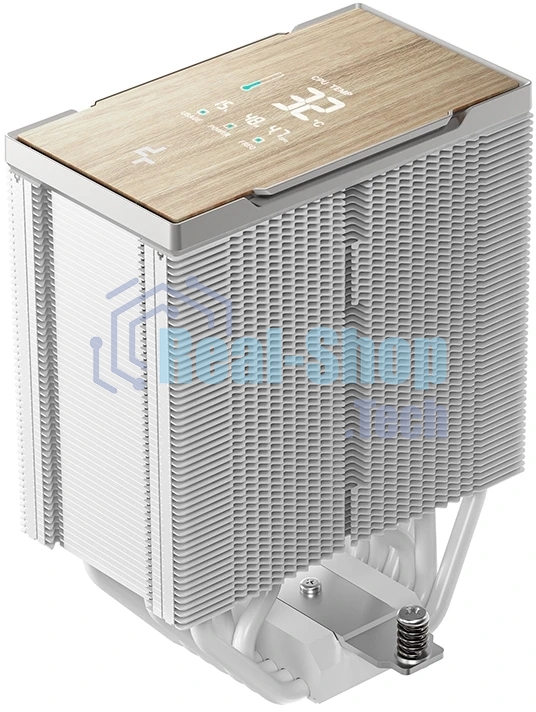 Кулер для процессора DEEPCOOL AK700 DIGITAL WH LGA1851/1700/1200/115X/AM5/AM4 (9шт/кор, TDP 260W, PWM, Fan 120mm, 7 тепл. трубок, Copper Base, белый) RET