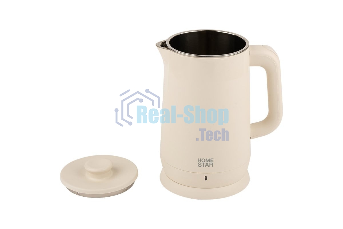 Чайник электрический Homestar HS-1006 1.8л бежевый, двойной корпус
