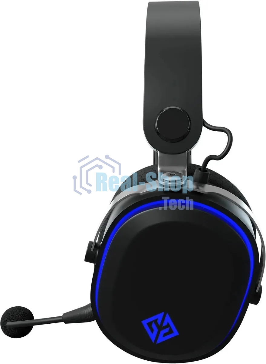 Наушники с микрофоном GMNG GG-HS405W черный мониторные BT/Radio/3.5мм оголовье