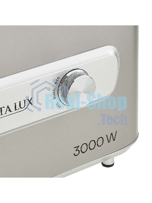 Мясорубка электрическая DELTA LUX DE-603M серый, 3000 Вт, 2.2 кг/мин, реверс, защита от перегрузки, насадки - 5