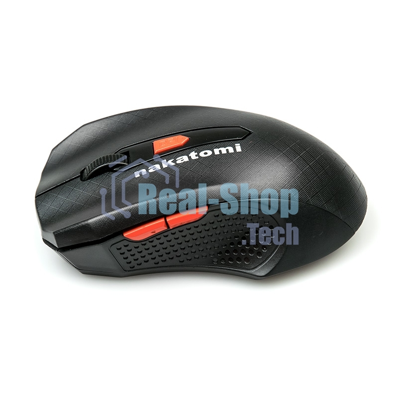 Мышь беспроводная Nakatomi MRON-07U черный, 1600 dpi, радиоканал, USB, кнопки - 5