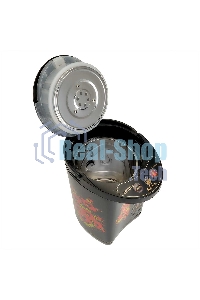 Термопот ВАСИЛИСА ВА-5007 Жостово Объем 4,5 л. Мощность в режиме кипячения 900 Вт. Мощность в режиме поддержания температуры воды 30 Вт. Внутренняя емкость из нержавеющей стали. Вращение корпуса на основании на 360°. Шкала уровня воды. Световые индикаторы