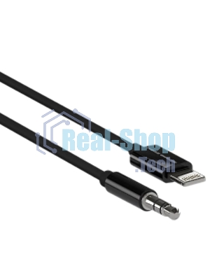 Кабель аудио MORE CHOICE (4610196409837) UK28i AUX 3.5мм Lightning 8-pin 1м, черный