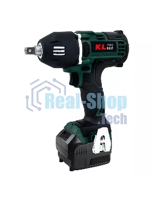 Профессиональный бесщеточный гайковерт аккумуляторный KLPRO KLSS18BH-80 (18В, Li-ion-2шт, 8.0А·ч, 400Нм, 2 скорости, подсветка,З/У,в кейсе)