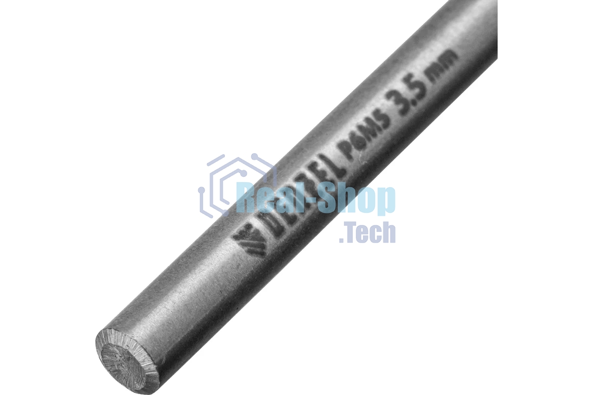 Сверло спиральное по металлу Denzel 3,5 x 70мм, Р6М5, Golden Tip, 2 шт.