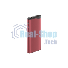 Портативный аккумулятор OLMIO QL-10, 10000mAh, 22.5W, QuickCharge3.0/PowerDelivery, LCD, красный,