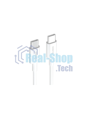 Кабель OLMIO Type-C - Type-C, 2м, 60W, 3A, белый