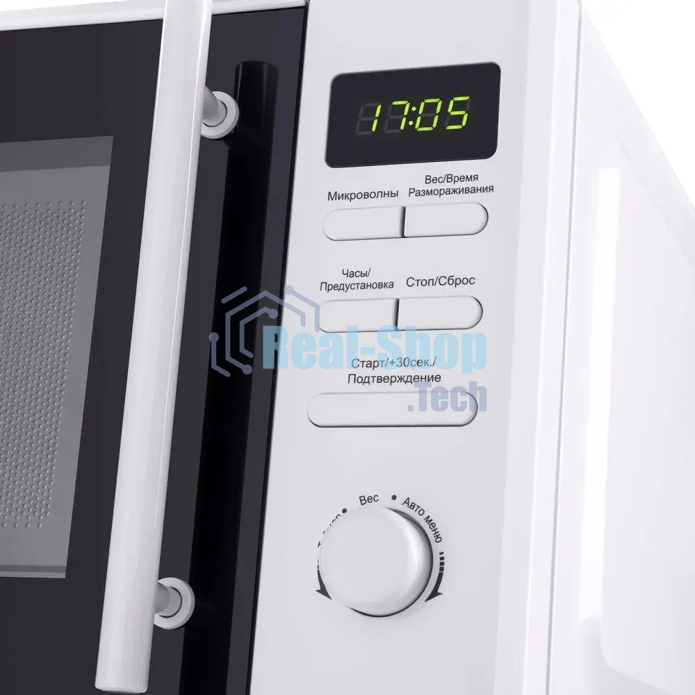 Микроволновая печь Maunfeld MFSMO.20.7TWH белый, 20 л, 700 Вт, переключатели - поворотный механизм/кнопки