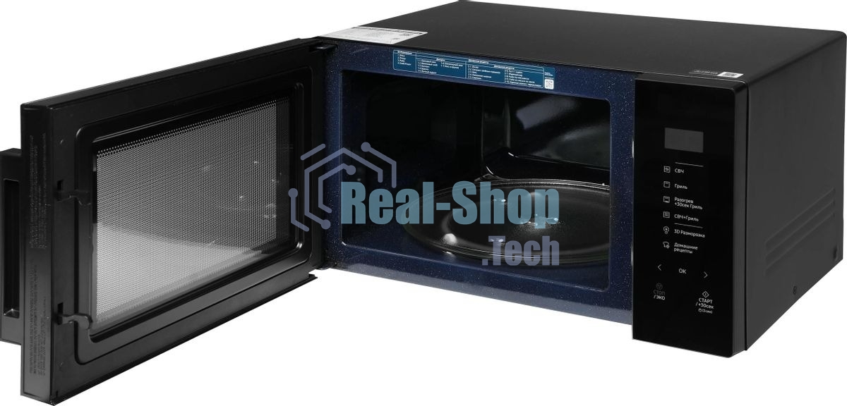 Микроволновая печь Samsung MG30T5018AK/BW черный, 30 л, 900 Вт, переключатели - сенсор