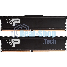 Оперативная память Patriot Signature, DDR4, 16GB (2x8 GB), 3200 MHz, CL22, DIMM, радиатор, черный