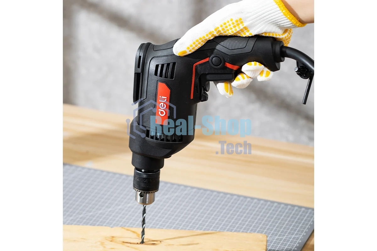 Дрель Deli DE-DZ10-2E, 500 Вт, сетевая, безударная