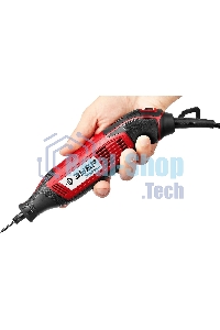 Прямошлифовальная машина (гравер) Зубр ЗГ-160 КН41, 220В, 160 Вт, 3.2 мм, 15000-35000 об/мин, набор насадок, цанг и державок, гибкий вал, штатив, 41 предмет, кейс