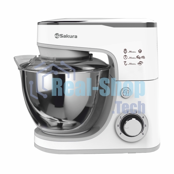 Миксер планетарный Sakura SA-6332W ELEGANT, белый