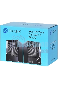 Акустическая система Oklick OK-126 2.0 черный 6Вт