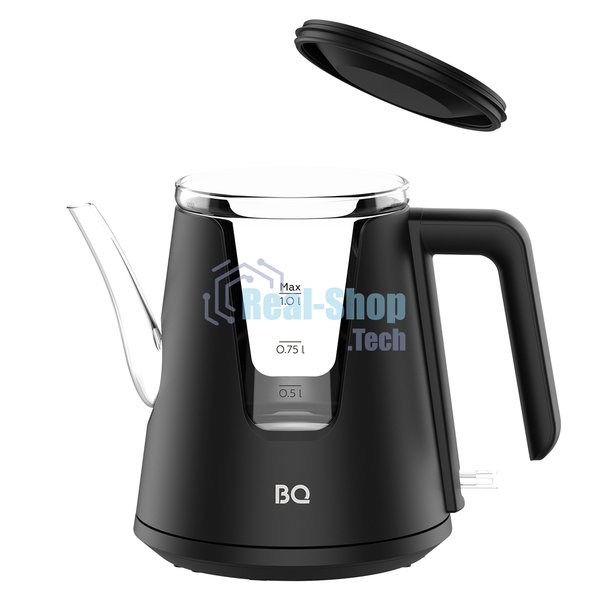 Чайник электрический BQ KT0046DW черный, 2200 Вт, 1л