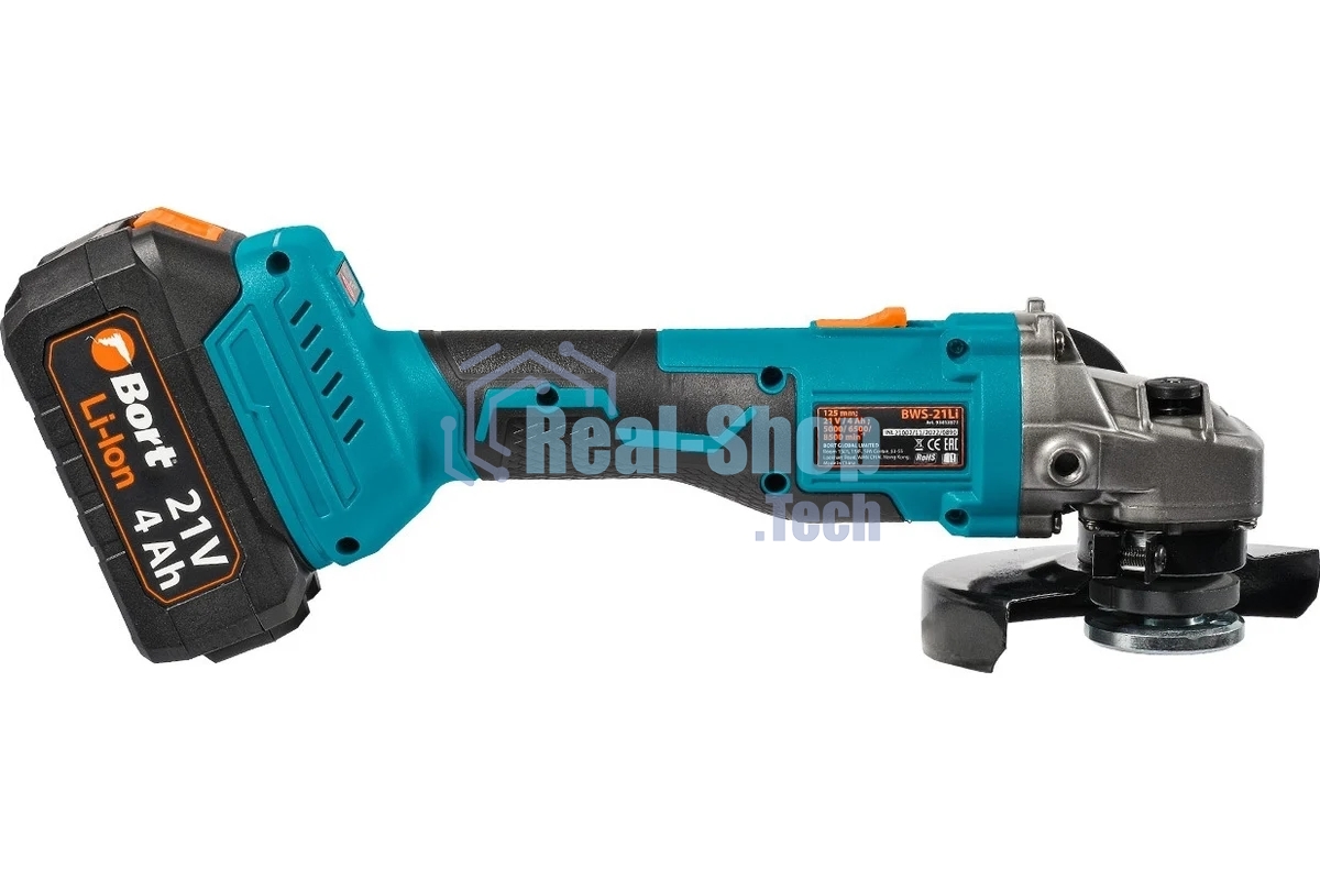 Угловая шлифовальная машина аккумуляторная Bort BWS-21Li